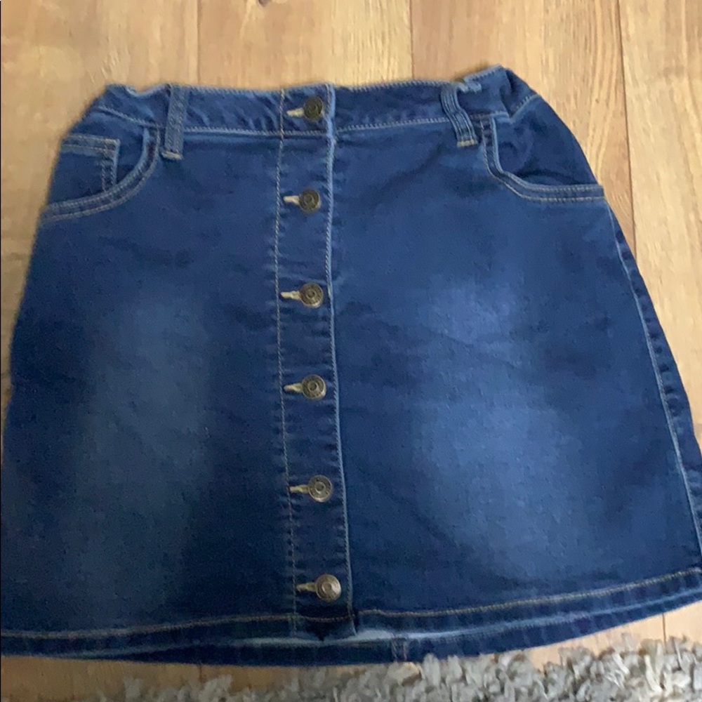 Cat and jack button up jean skirt high waisted